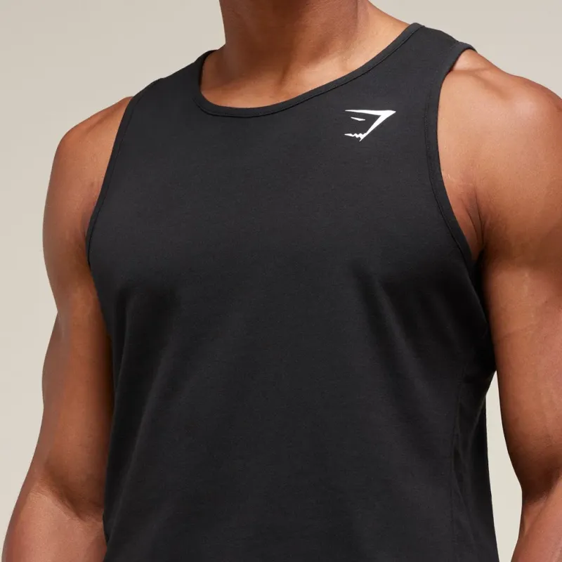 GYMSHARK Tank Tops Men Black-4