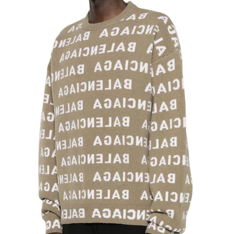 Balenciaga FW23 Sweater Regular Fit Men's Brown-3