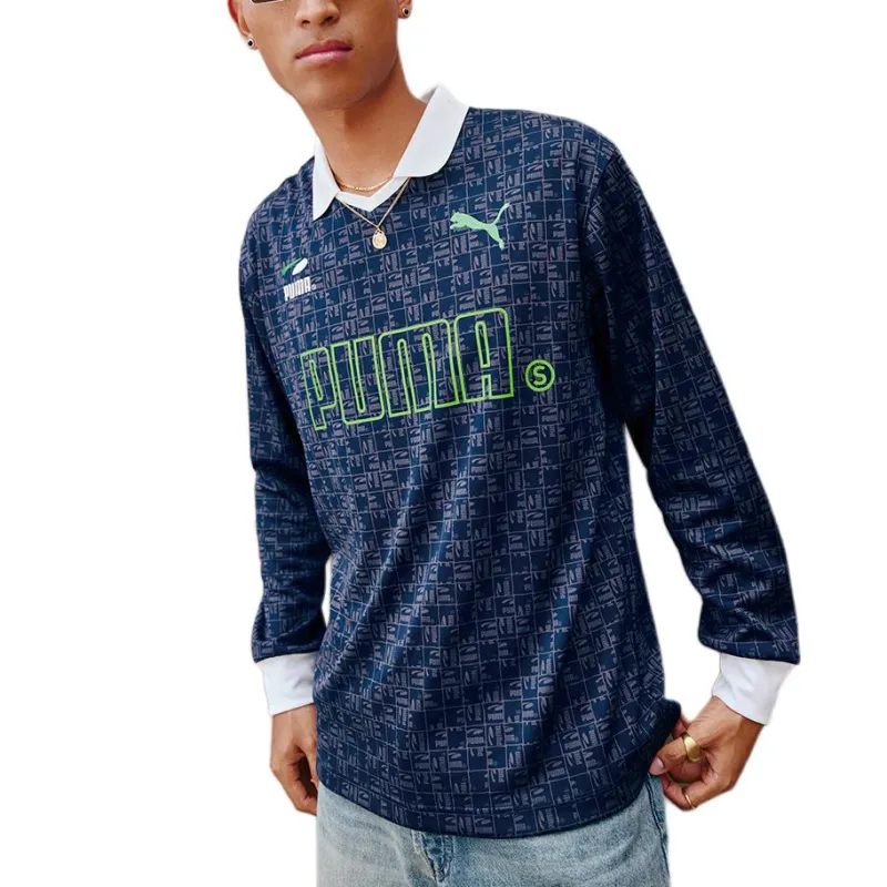 PUMA T Shirts Men Marine Blue-3