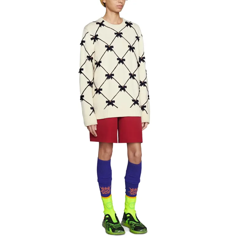 GUCCI Ciel De Nuit Animal Taped Cotton Shorts-4