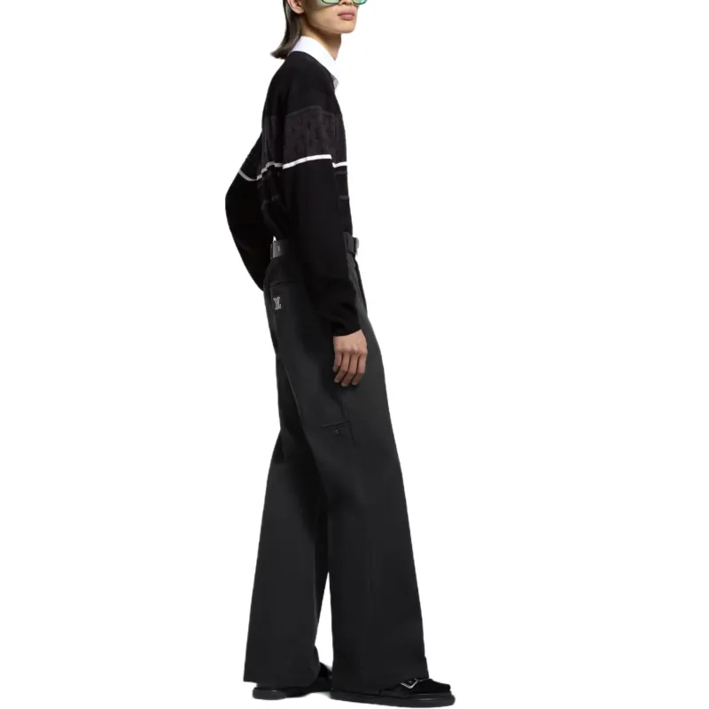 LOUIS VUITTON Flared Preppy Chino Pants-4