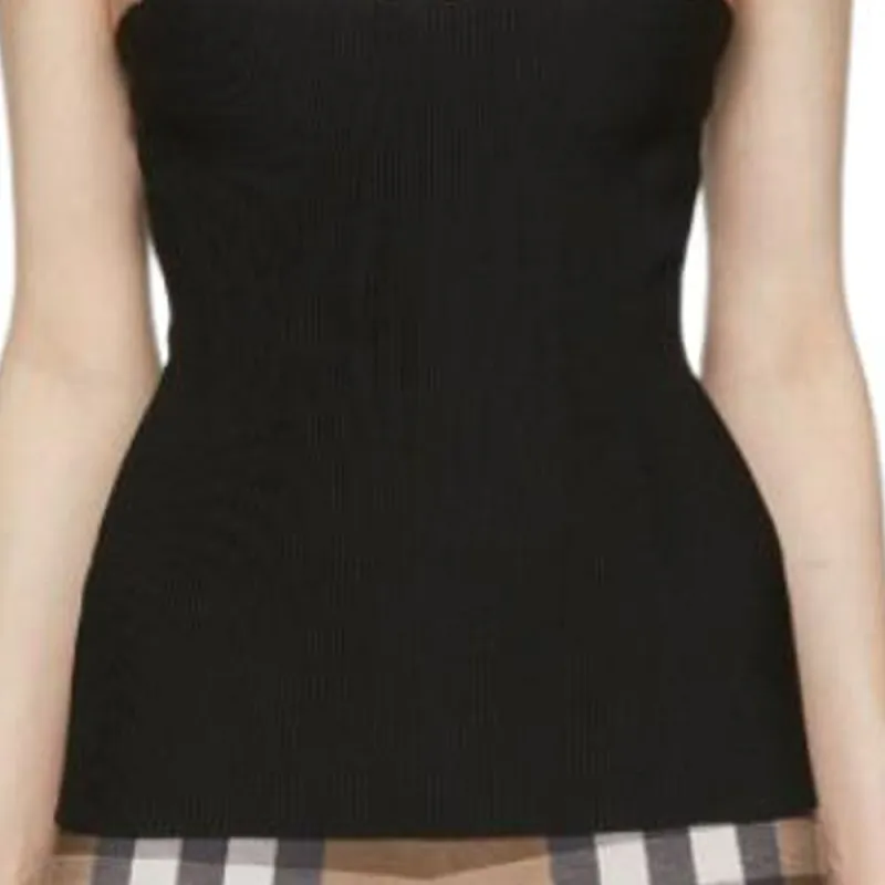 Burberry Strapless Top Women's Black-3