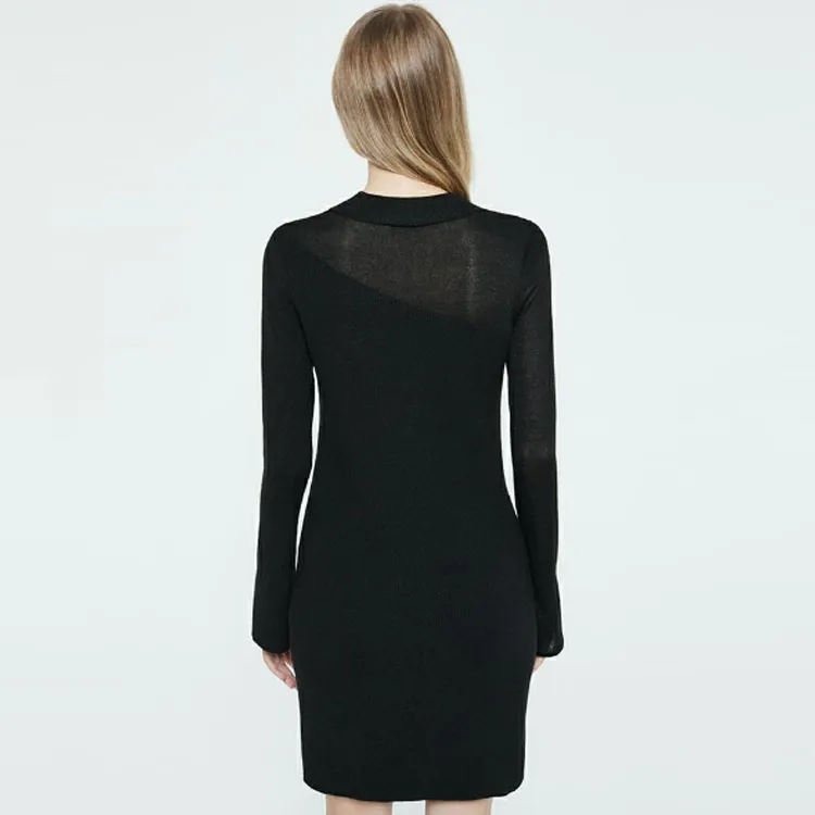 DKNY Long-Sleeved Dresses Women's Black-2