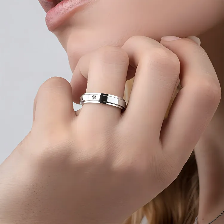 PIAGET Possession Turn Life On 18K White Gold Rings Unisex-1