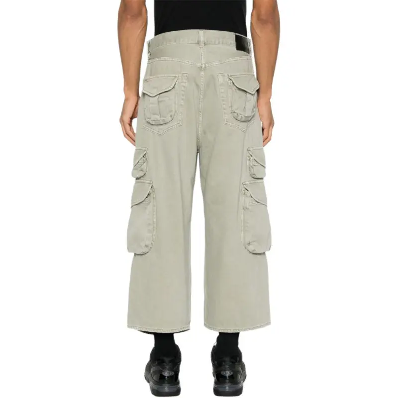 R13 Cropped Cargo Trousers-1