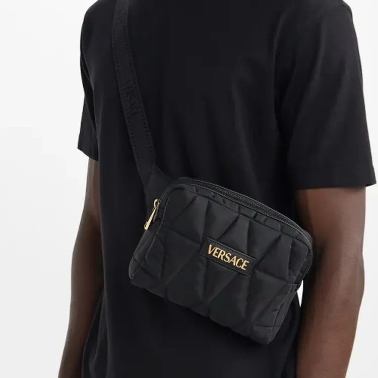 FANSIZHE Nylon Fanny Pack Men's Black-4
