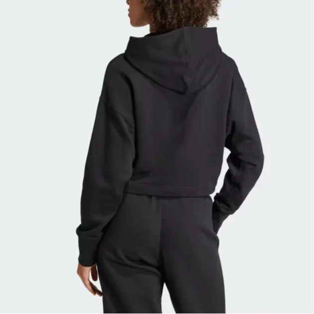 Adidas All Szn RENCH TERRY 3-STRIPES HOODIE Sweatshirt Women's Black-2
