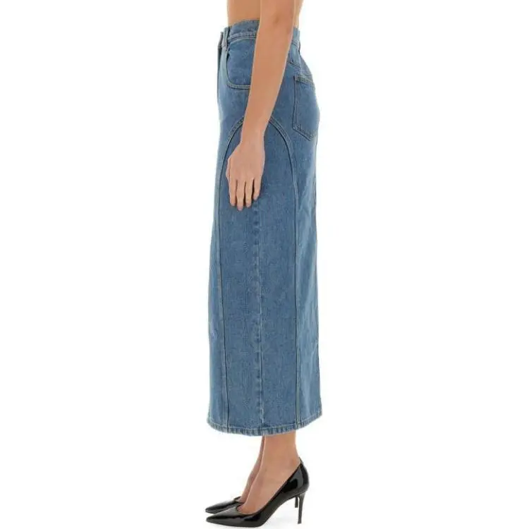 NINA RICCI Panelled Denim Skirt-2