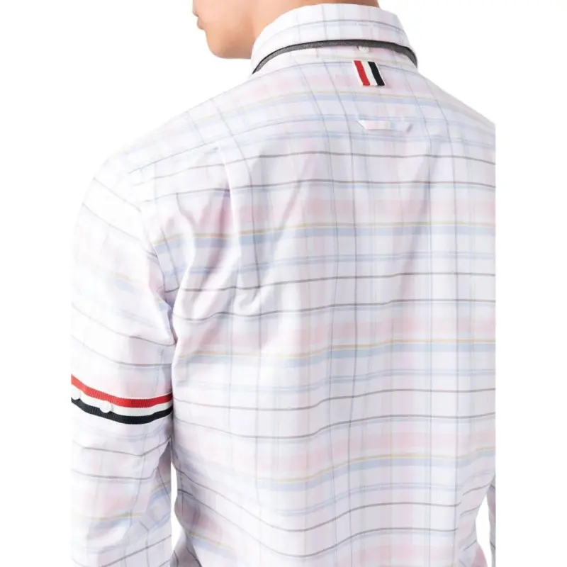 THOM BROWNE Checked Long sleeved Shirt-4