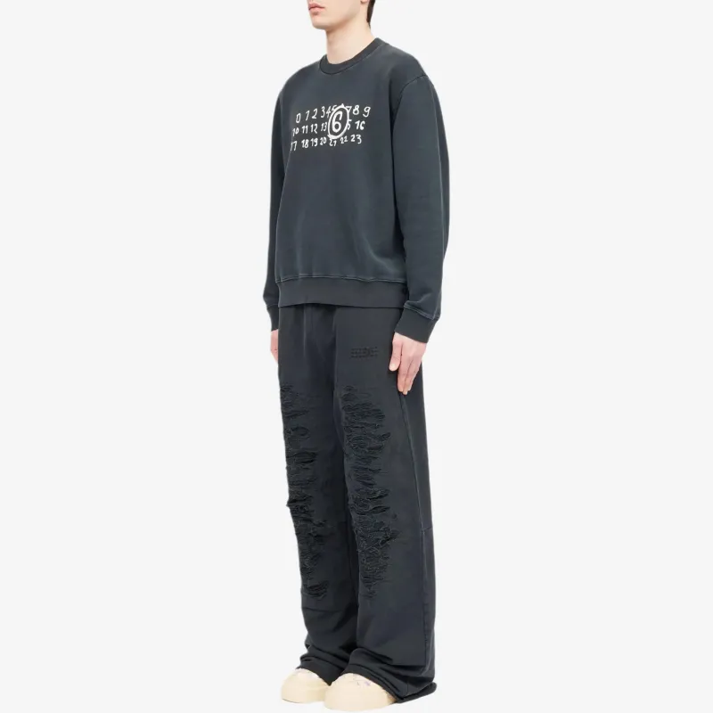 MM6 Maison Margiela Numbers-Printed Crewneck Sweatshirt-5