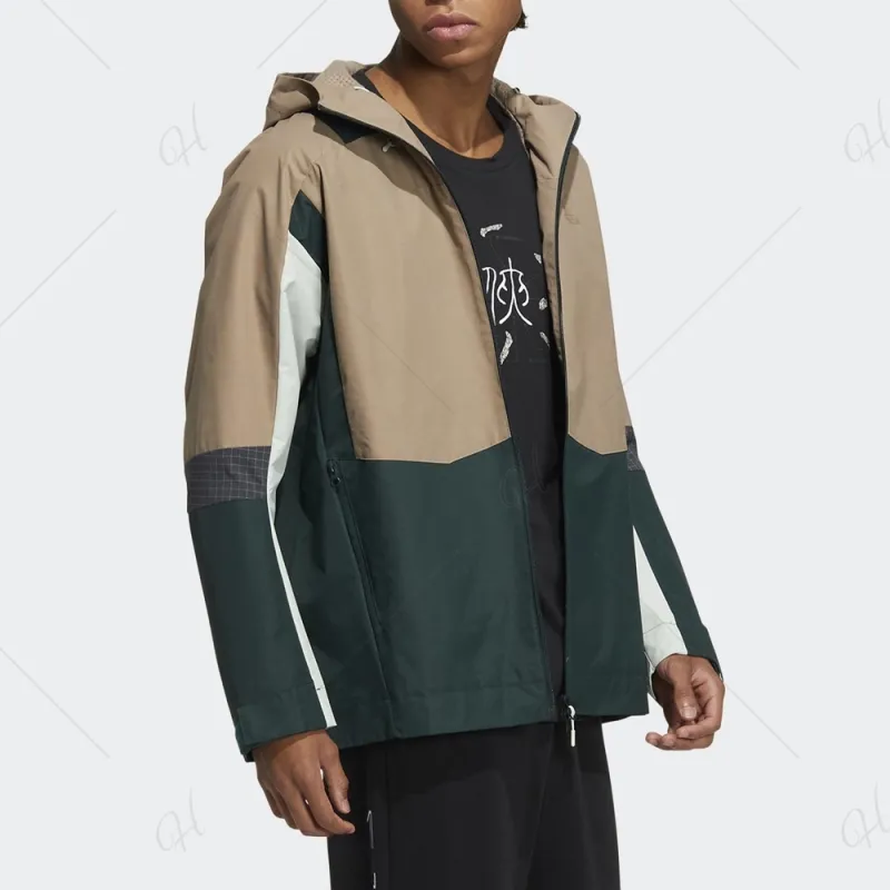 Adidas Windproof Windbreaker Jacket Men's Multicolor-3