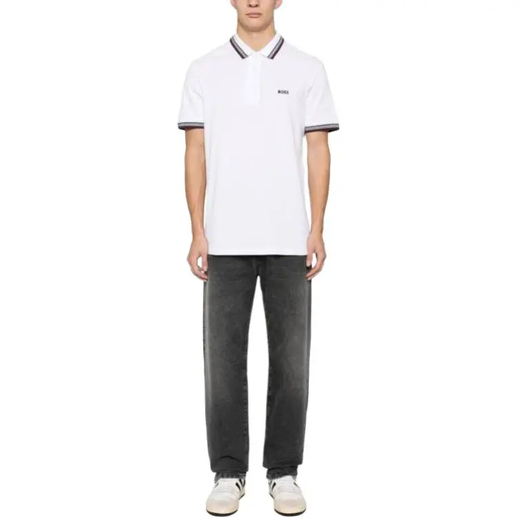 HUGO BOSS Logo Embroidered Short Sleeved Polo Shirt-2