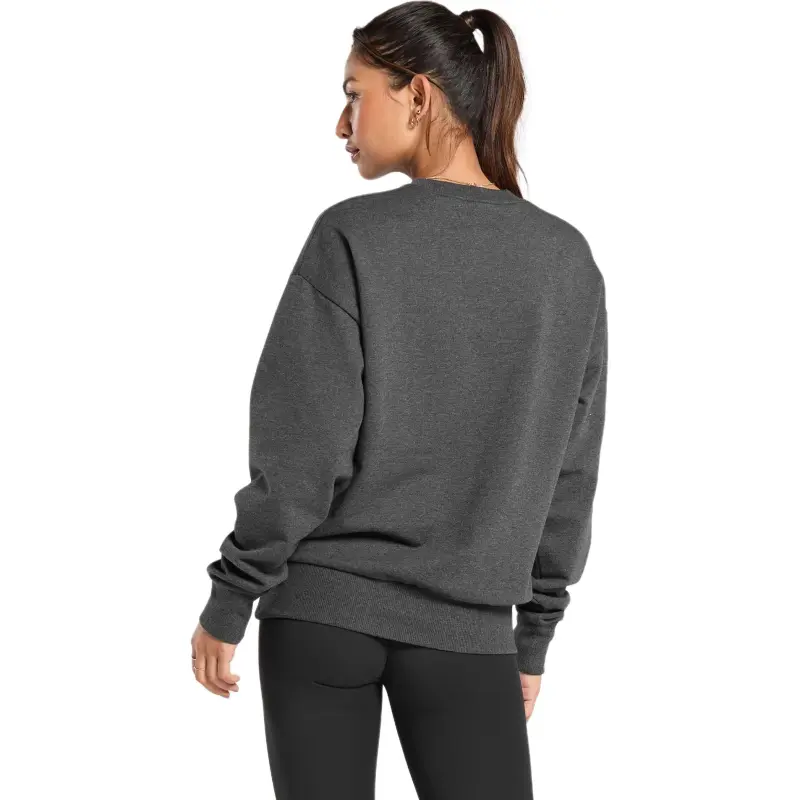 GYMSHARK Rest Day Sweats Crew Sweatshirt Women's Black Core Heather Gray-0