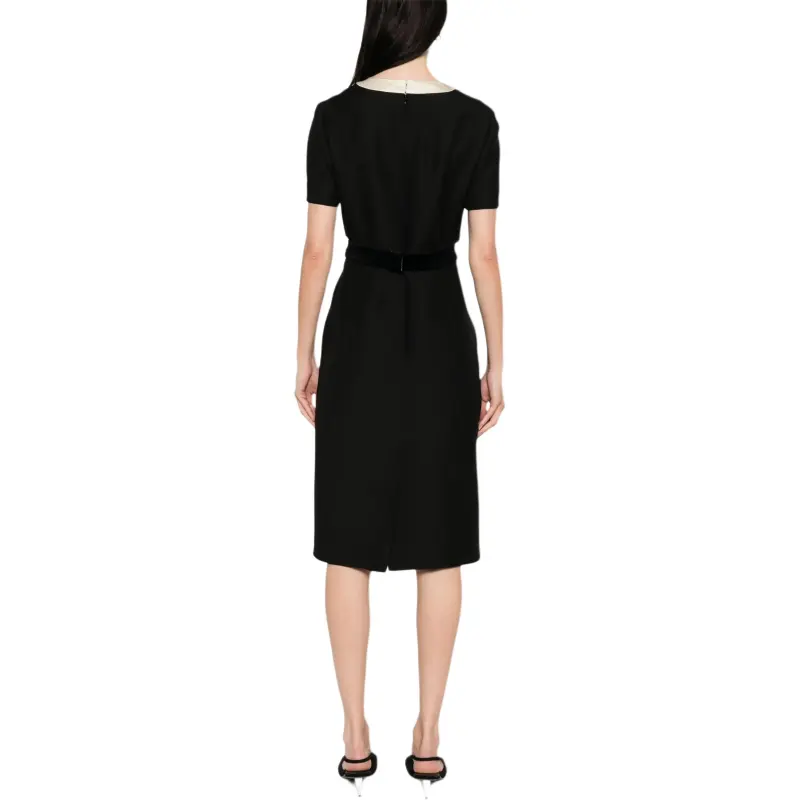 Valentino Short Sleeved Dress Women's Black-2