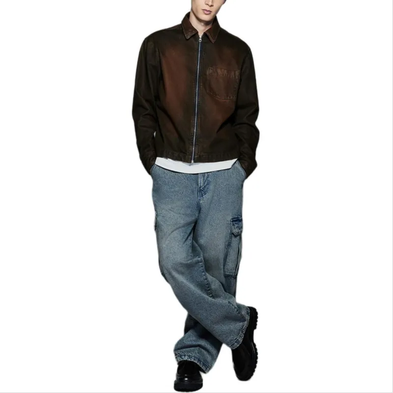 H&M Shirts Men Dark Brown-1