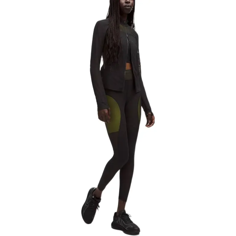 Lululemon x SLNSH Mesh PanelledEverlux™ SS25 Sports Pants 28' Women's Black/Serpentine Yellow/BLK/YLSR-3