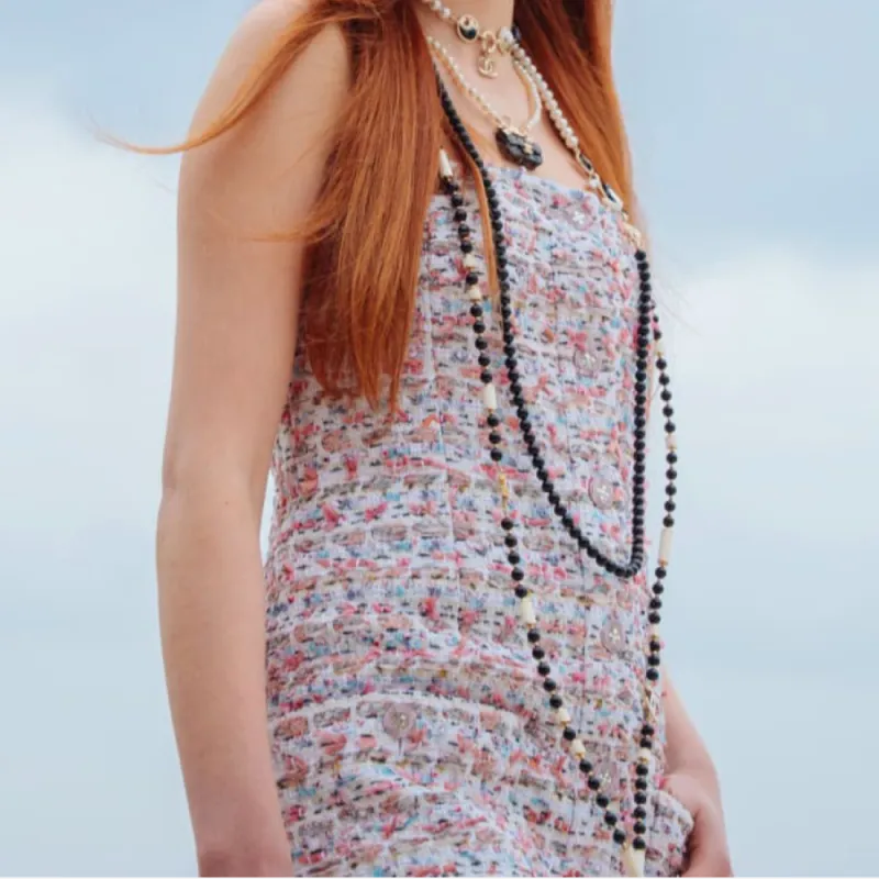 CHANEL SS23 Sleeveless Dress Women's Pink-2