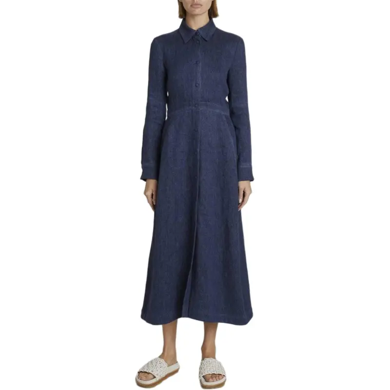 Chloe FW22 Long Sleeved Dresses Women's Blue-2