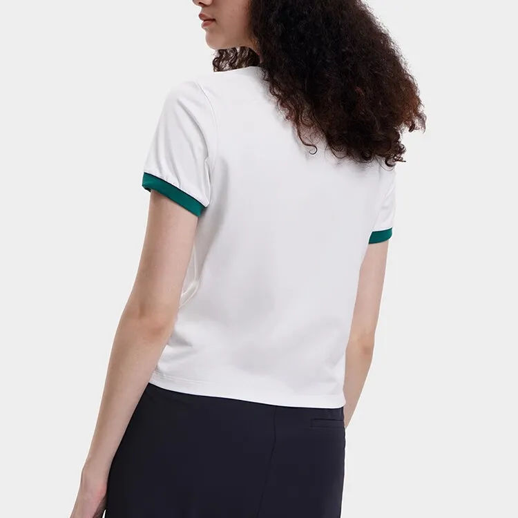FILA Set in Sleeve T Shirt Women's Cloud White-4