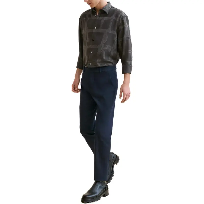 HERMES Casual Pants Men's Sea Blue-2