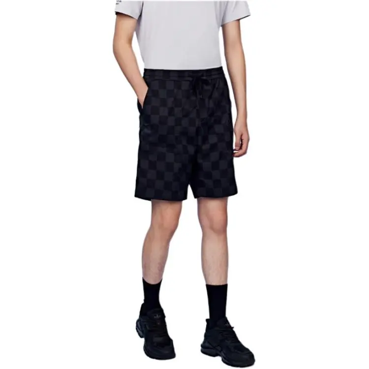 Biyin Leufen Casual Shorts Men's Black Gray-4