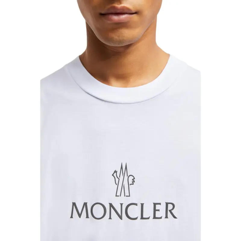 Moncler Logo Detailed Crewneck T Shirt-4