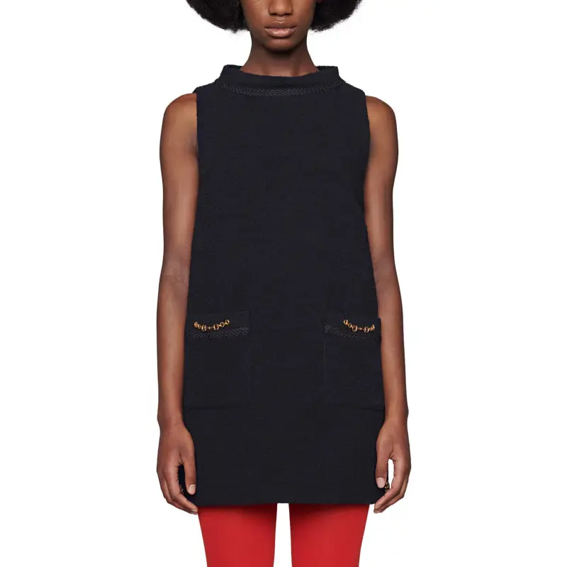 GUCCI Tweed Shift Dress-1