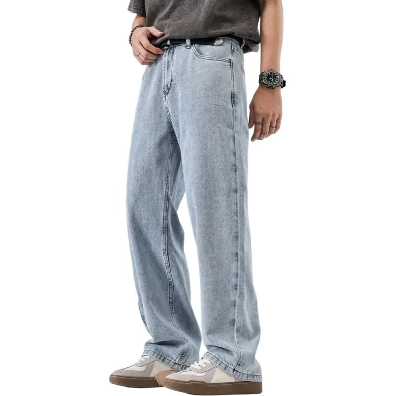 VALKOMM Jeans Unisex Bleached White Blue-3