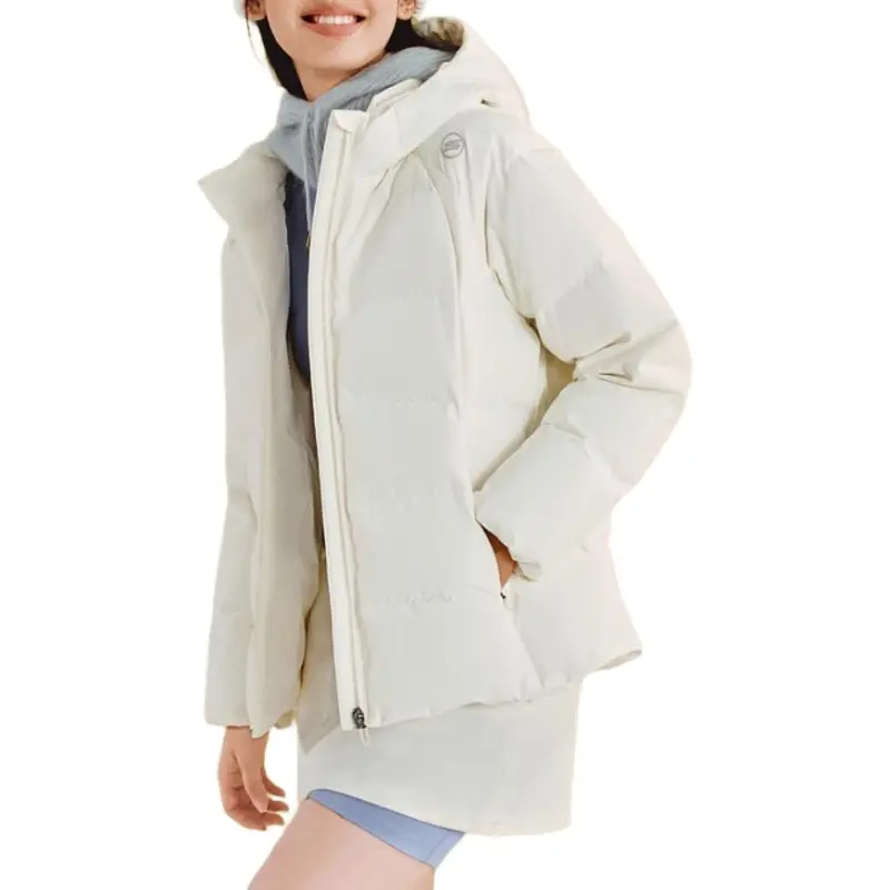 Skechers Basic Sports Series Down Jacket Women's Marshmallow White-3