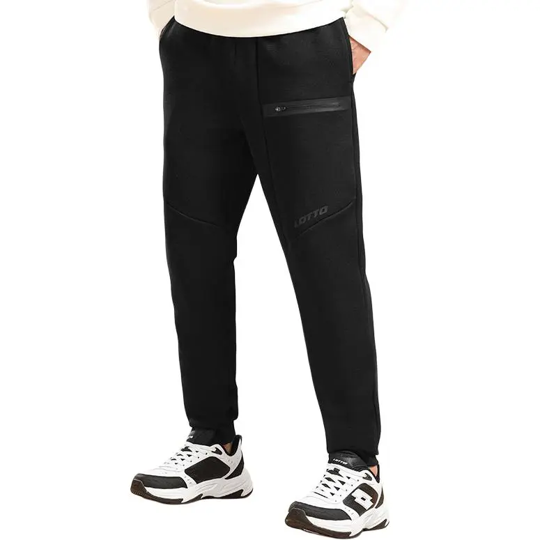 LOTTO Knitted Sweatpants Men's Basic Black-3