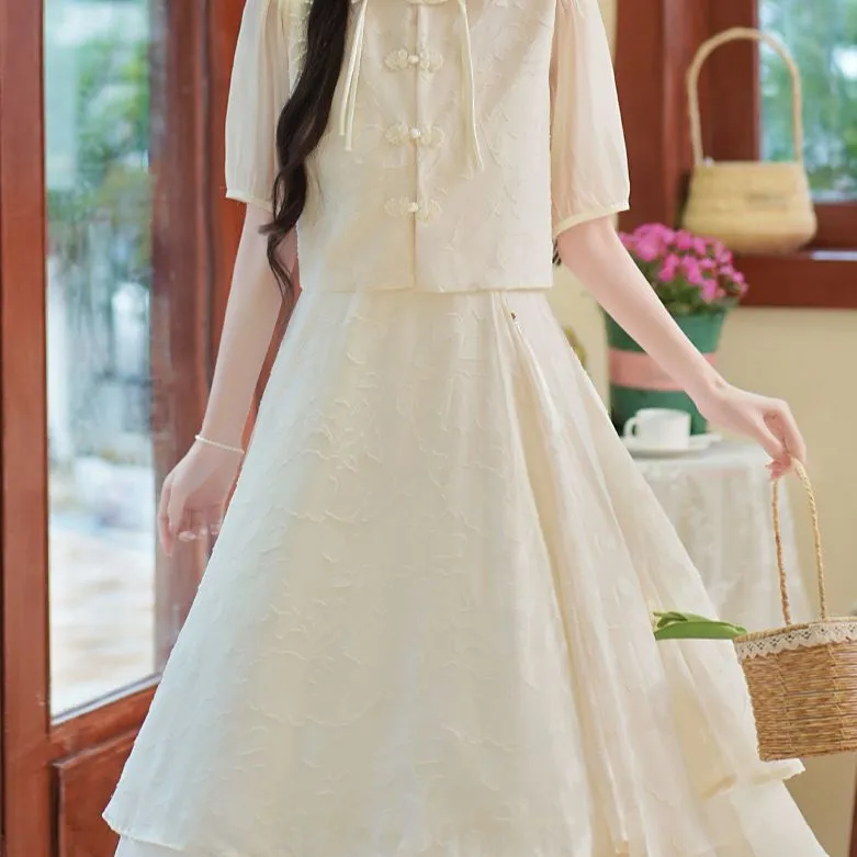 SONDR Two Piece Skirt Sets Women's White-2