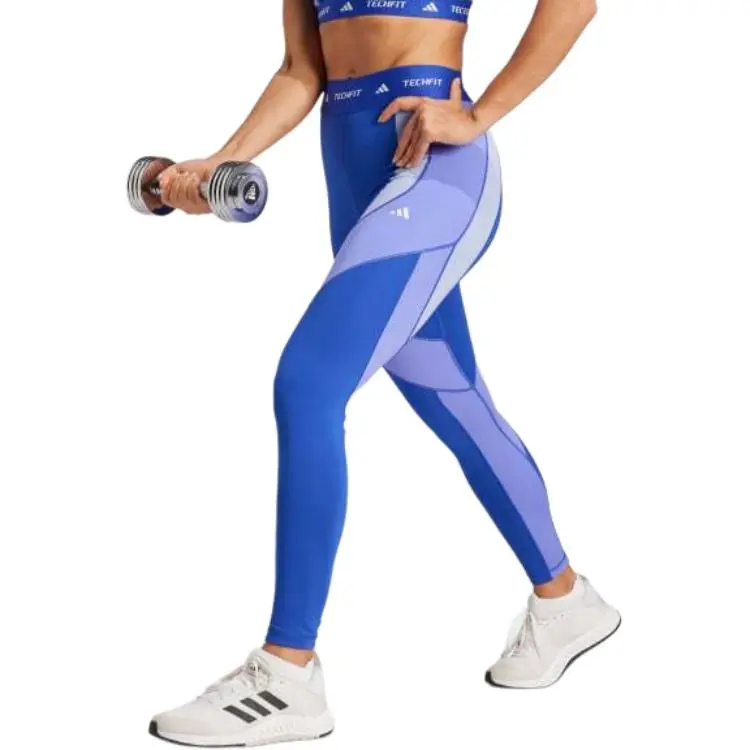 Adidas Free Shipping With AdiClub Techfit 7/8 Colorblock Leggings-1