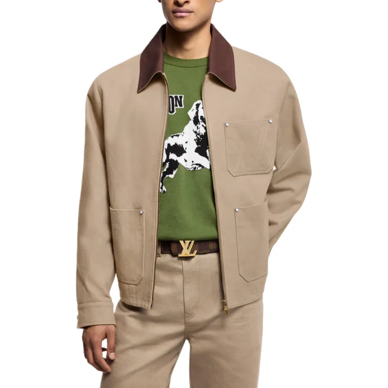LOUIS VUITTON Workwear Cotton Canvas Blouson-3