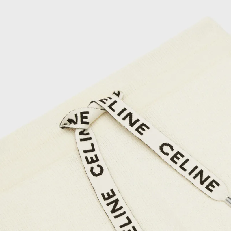 CELINE Knitted Sweatpants Women's White-2