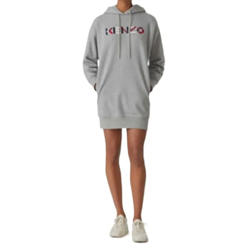KENZO Long Sleeved Dress Women's Pearl Gray-2