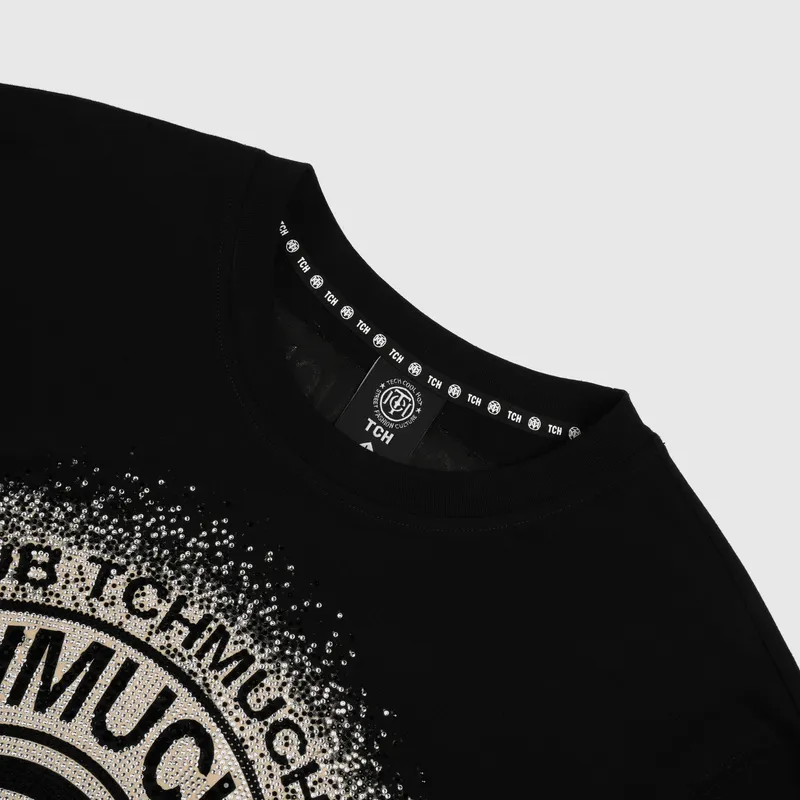 TCH T-Shirt Unisex Black Base With Silver Logo-2