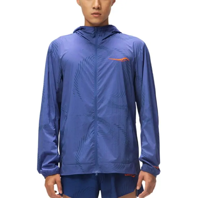 Saucony Breathable Cooling Waterproof UV Protection Sun Protection Clothing Men's Light Purple Blue Gradient-2