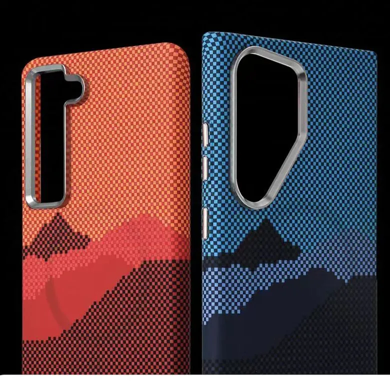 JOYAL Silicone, PC, Microfiber Material Kevlar Texture Samsung Phone Cases-1