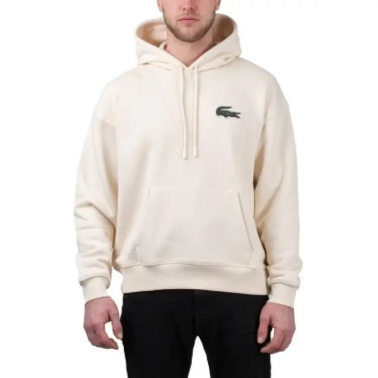LACOSTE Logo-patch Stretch-cotton Hoodie-3