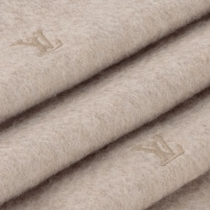 LOUIS VUITTON Cashmere Knit Scarves Unisex Taupe-2