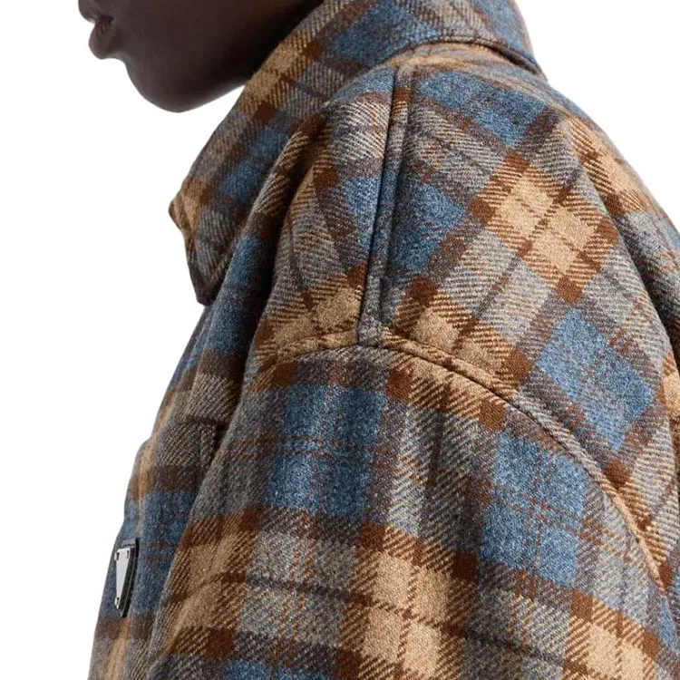PRADA Checked Wool twill Lumberjack Jacket-4