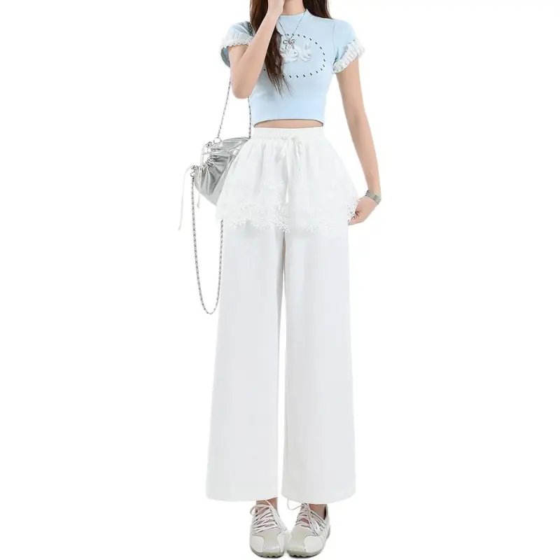 Concubine Zhu Casual Pants Women's White-1
