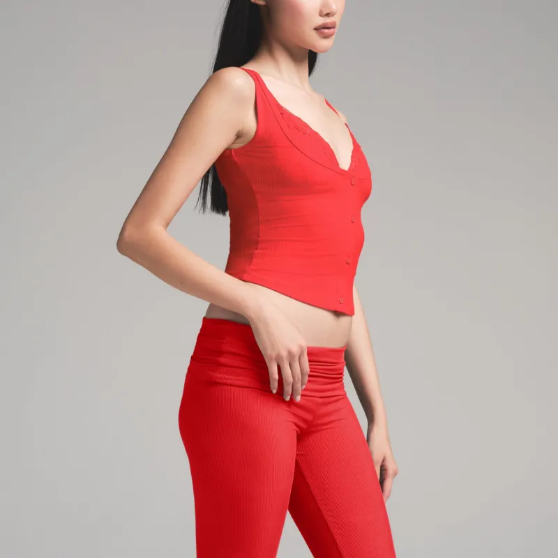 SKIMS Valentine's Day Collection SS25 Tank Tops Women's CHERRY/Cherry Red-1