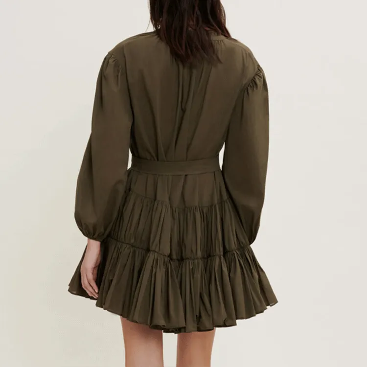 Maje Long Sleeved Dresses Women's Dark Green-2