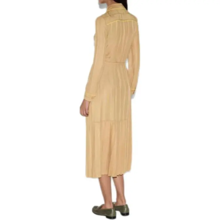 GUCCI SS25 Long Sleeved Dresses Women's Caramel-4