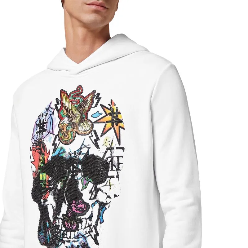 PHILIPP PLEIN Skull print Crystal embellished Hoodie-6