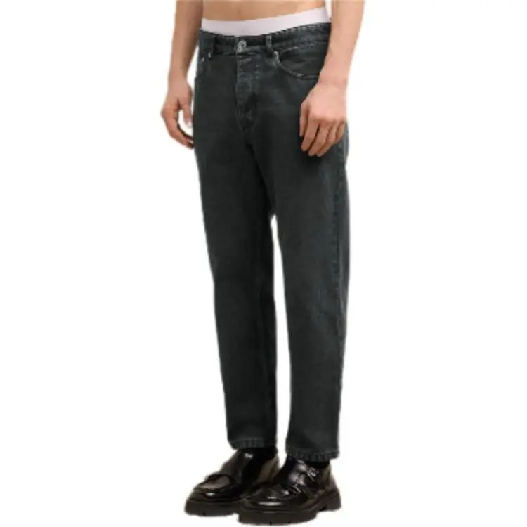 AMIPARIS Paris Logo Patch Tapered Fit Jeans-4