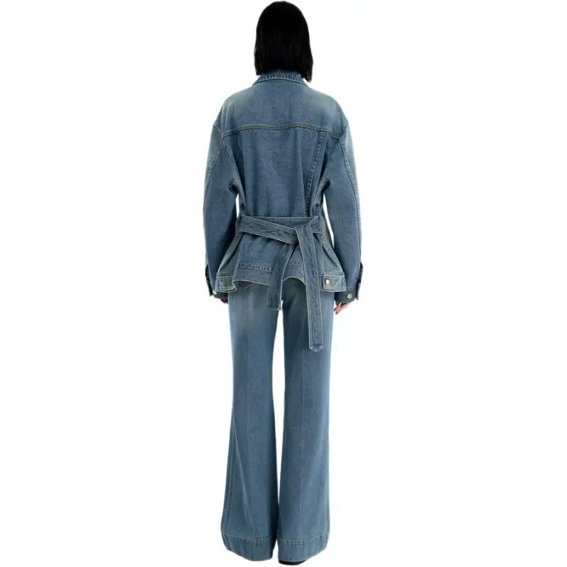 III VIVINIKO Denim Jacket Women's Medium Blue-1