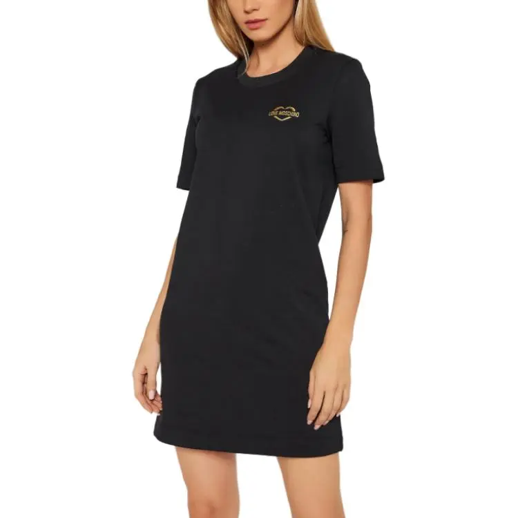 MOSCHINO Short Sleeved Dress Women's Black-3