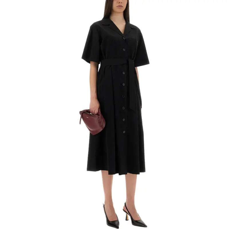 ASPESI Short Sleeved Dress Women's Black-2